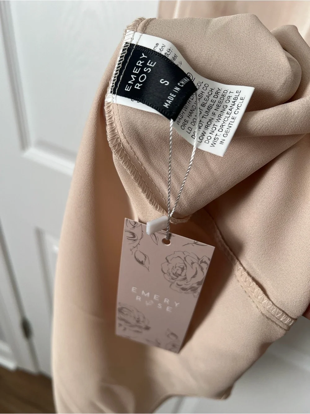 Slip Midi Dress with Draped Cowl Neck in Champagne - Picture 3 of 3